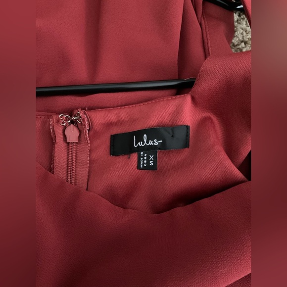 Lulu's Disposition Rust Ruched Maxi Dress - Picture 8 of 9